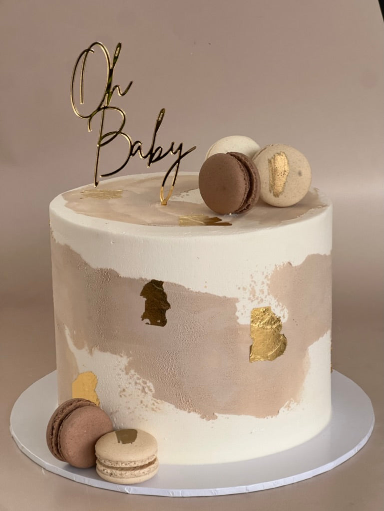 Two Tone Buttercream Cake