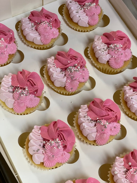 Pink Vintage Cupcakes