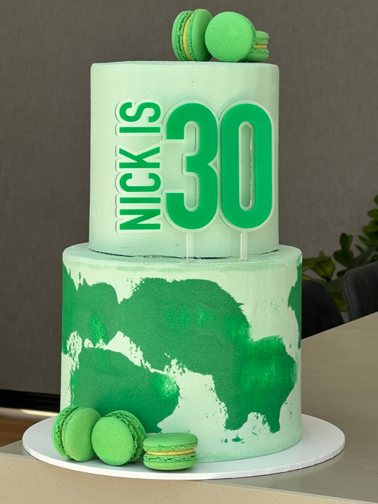 Two Tone Buttercream Cake