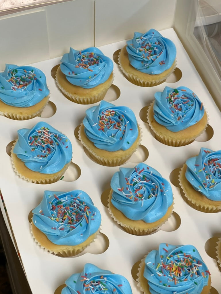 Rainbow Sprinkle Cupcakes
