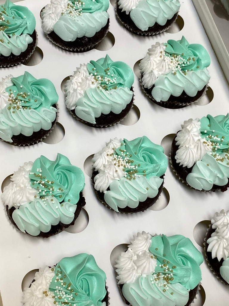 Mint Green Vintage Cupcakes