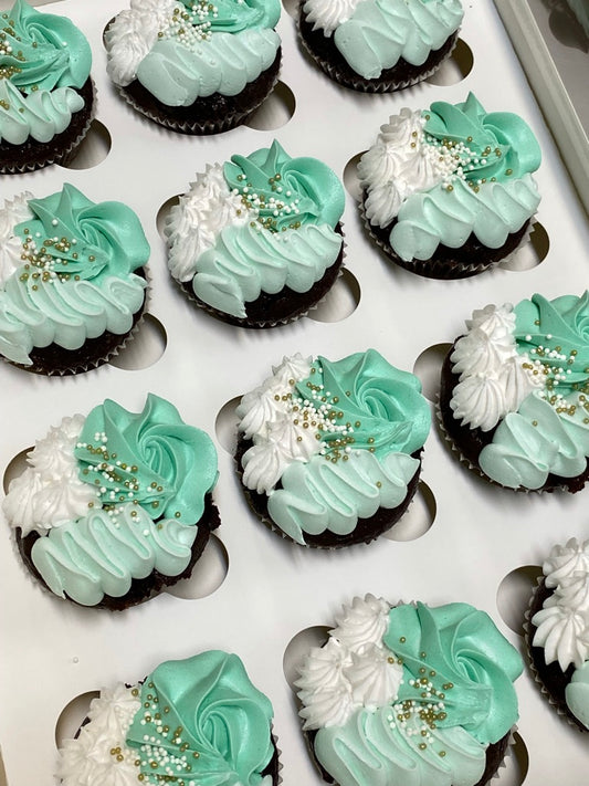 Mint Green Vintage Cupcakes