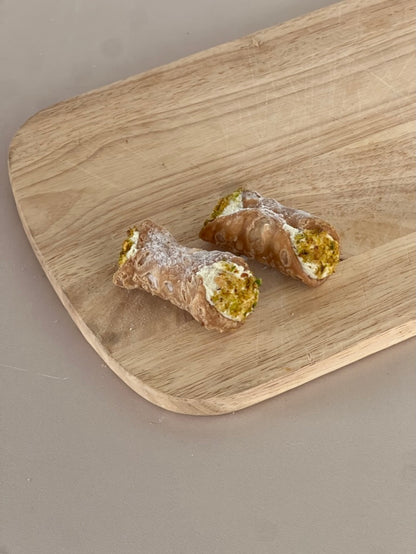 Homemade Cannoli - Pistachio Ricotta