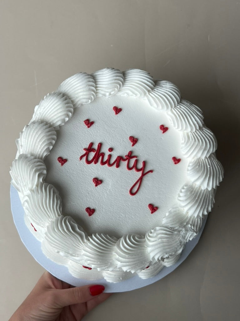 Piped Tiny Hearts Cake
