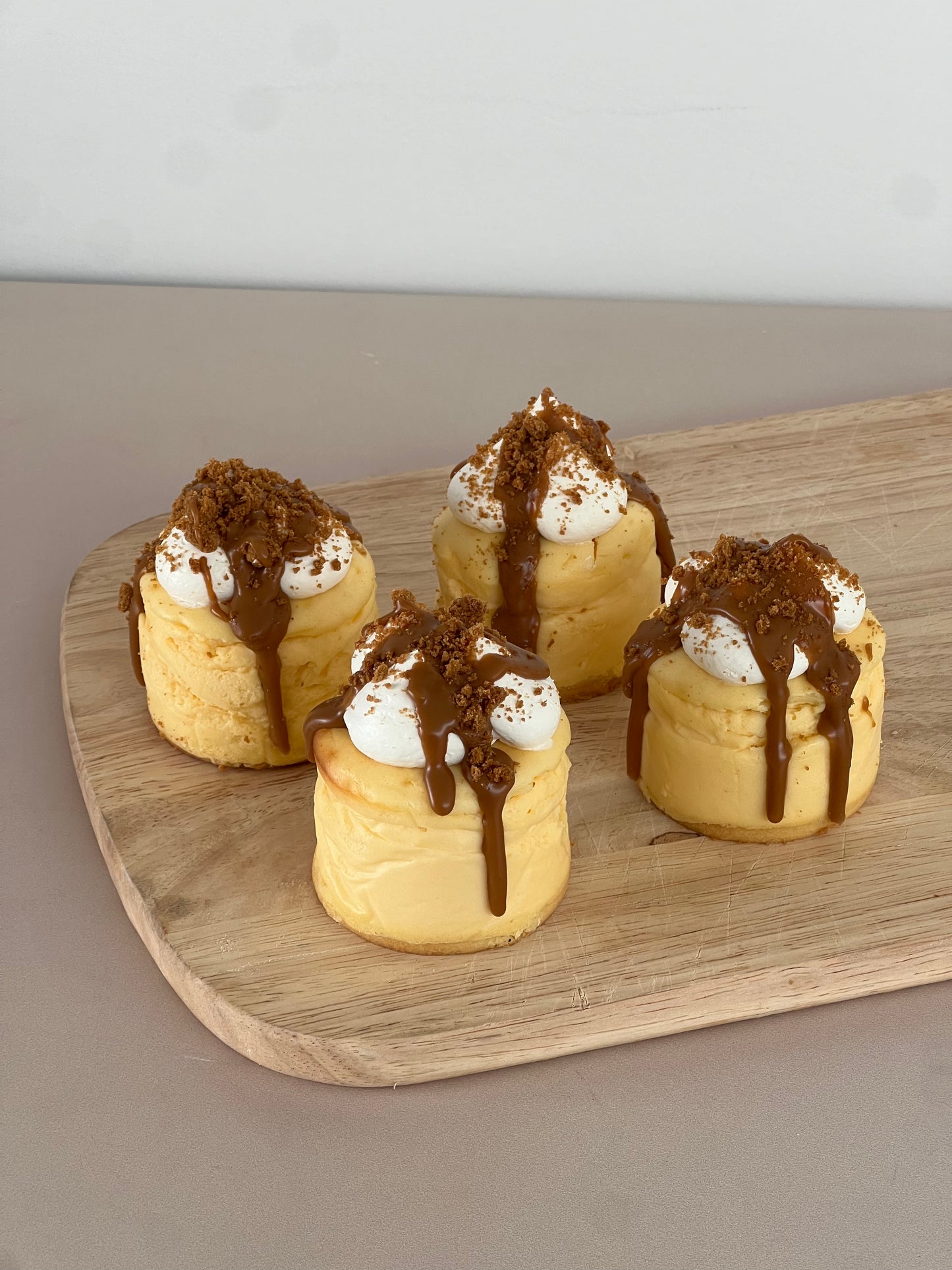 Individual Biscoff Baked Cheesecakes