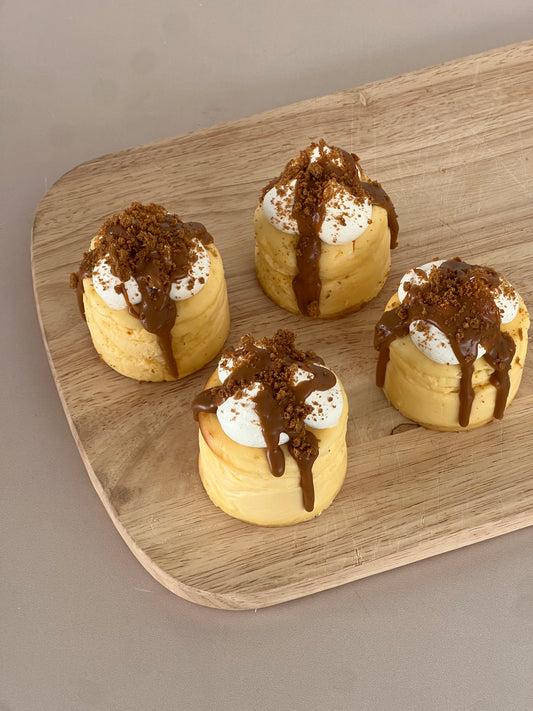 Individual Biscoff Baked Cheesecakes