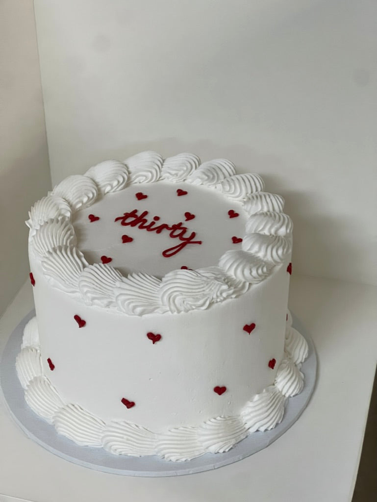 Piped Tiny Hearts Cake