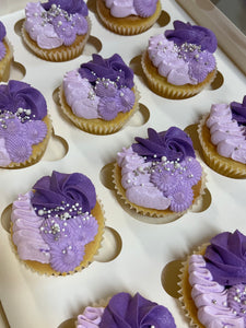 Purple Vintage Cupcakes