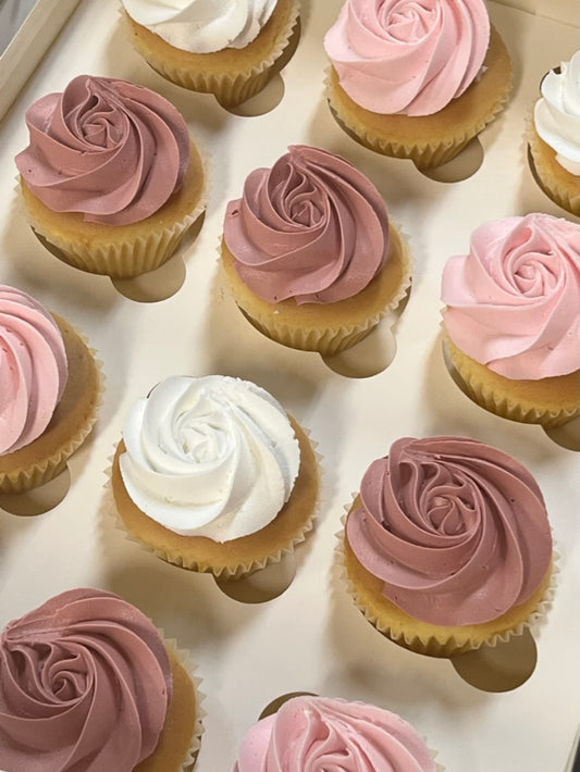 Dreamy Trio Rosette Cupcakes