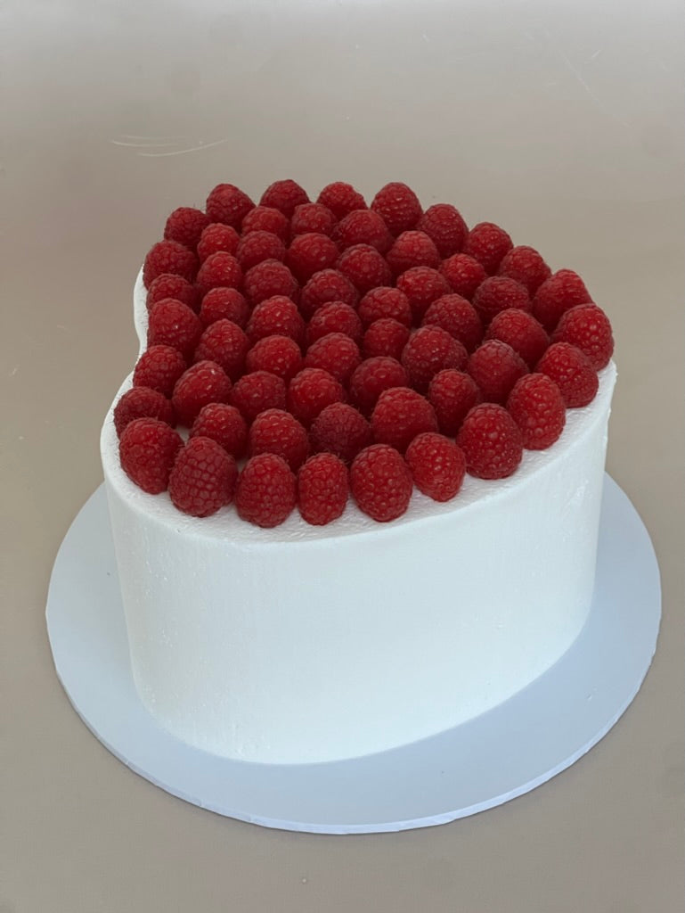 Raspberry Bliss Love Heart Cake