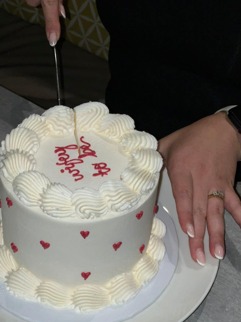 Mini Piped Hearts Cake