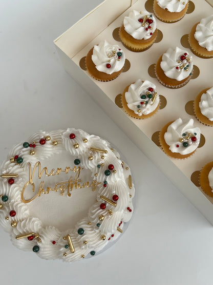 Deck The Halls Christmas Mini Cake