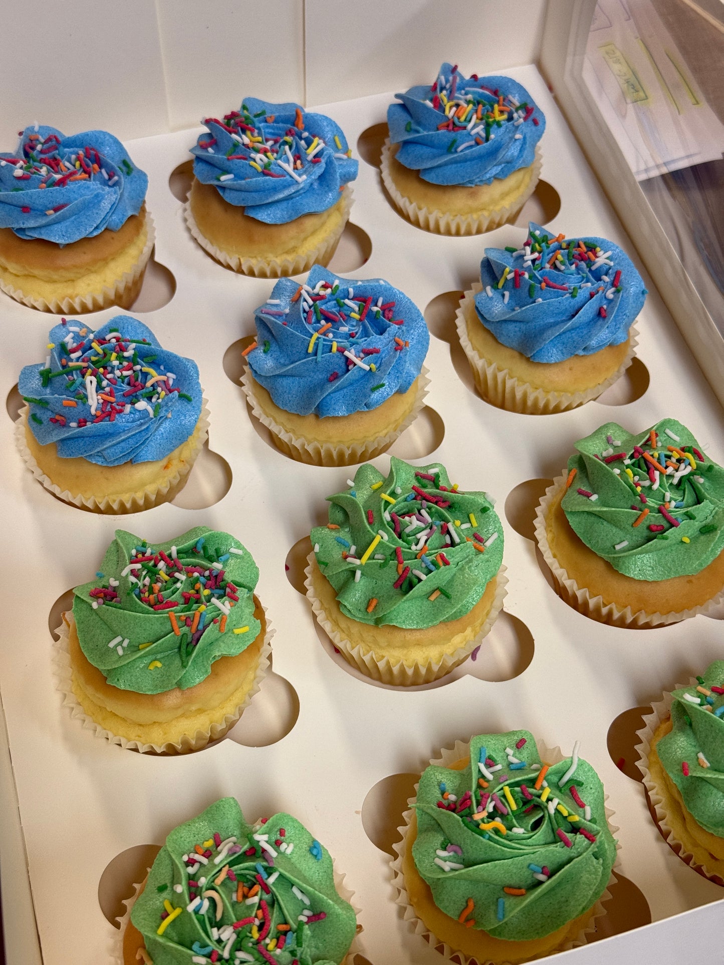 Rainbow Sprinkle Cupcakes