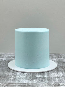 Plain Blue Buttercream Cake