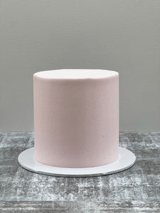 Plain Pink Buttercream Cake